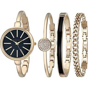 Anne Klein Women's Bangle Watch and Bracelet Set, AK/1470